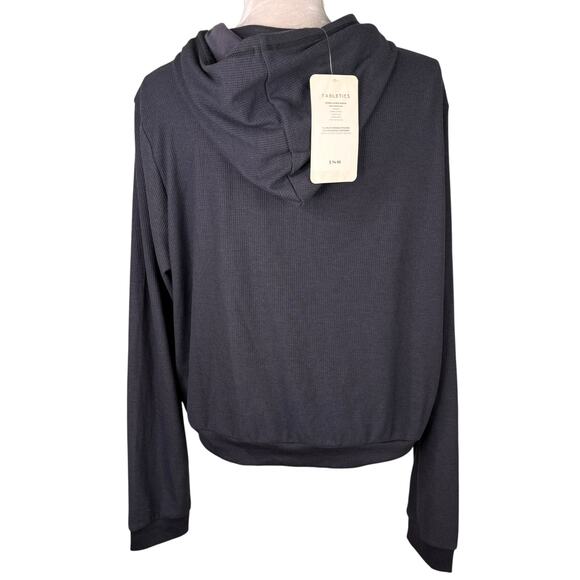 Fabletics Donna Lounge Hoodie Waffle XXL 14/16 Pewter Gray New - Picture 5 of 13